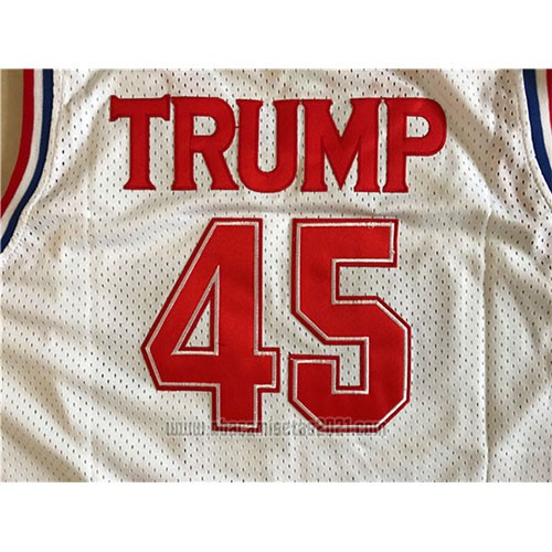 Camiseta USA 1992 Donald Trump #45 Blanco